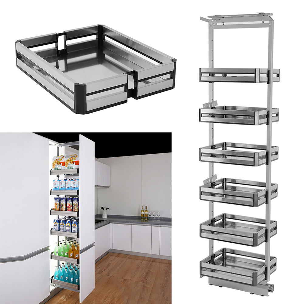 Larder Pull Out Wide Plate Basket Kitchen Cabinet Cupboard, Width 25CM
