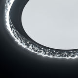 Round Acrylic Flush Mount LED Ceiling Light Whire and Black Modern Light