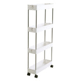 4 Tier Slim Slide Out Bathroom Storage Holder with Hook