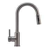 Grey Modern Single Handle Kitchen Faucet
