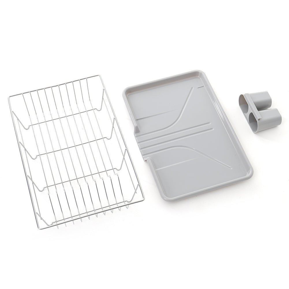 Large Dish Drying Rack with raining Tray Cutlery Holder