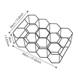 Black Metal Countertop Hexagon Wine Rack