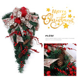 Ribbon Bow Christmas Teardrop Swag