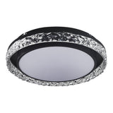 Round Acrylic Flush Mount LED Ceiling Light Whire and Black Modern Light