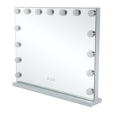 White Frameless Hollywood LED Lighted Cosmetic Mirror