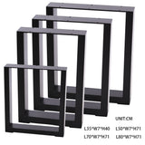Set of 2 Metal Table Legs Frames Rectangular Steel Base Stands