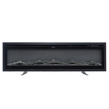 40 Inch LED Recessed Wall Mounted Freestanding Electric Fireplace 5120 BTU 12 Flame Colors