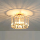 Gold Round 23x18cm Crystal LED Ceiling Light