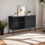 Metal Storage Sideboard Cabinet TV Stand Black
