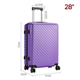 Purple 28 inch Lightweight Hardside Travel Suitcase with Wheels