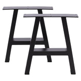 Set of 2 Metal Table & Bench Legs Frames A-Frame Steel Base Stands