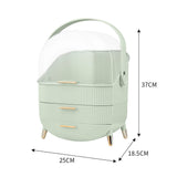 Mint Green Dustproof Makeup Organizer with Drawers