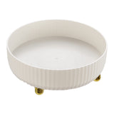 Pearl White Rotating Round Spice Storage Organizer