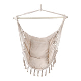 White Garden Hanging Canvas Hammock Swing Chair