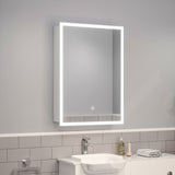 Rectangular Wall Mount Mirror Cabinet with LED Light