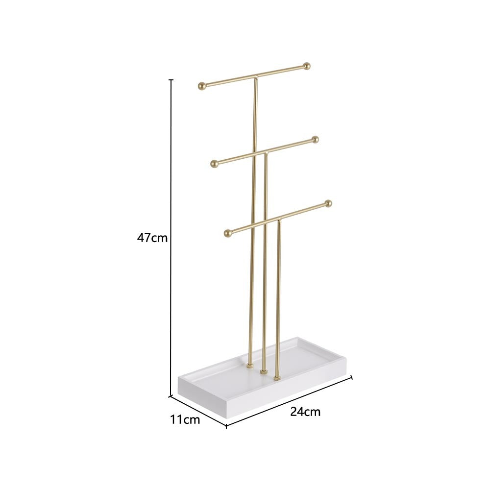 Golden 3 Tier Jewelry Display Stand