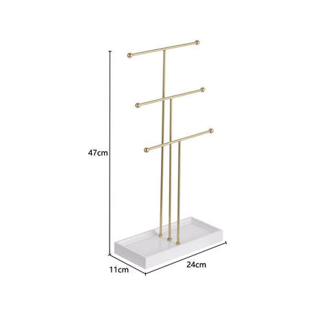 Golden 3 Tier Jewelry Display Stand