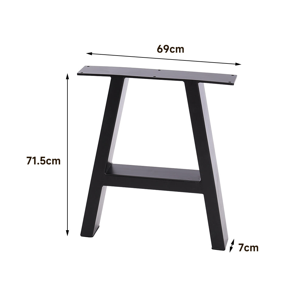 Set of 2 Metal Table & Bench Legs Frames A-Frame Steel Base Stands