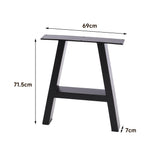 Set of 2 Metal Table & Bench Legs Frames A-Frame Steel Base Stands