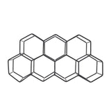 Black Metal 34.5cm W Countertop Hexagon Wine Rack