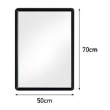 Modern Rectangle Frame Mirror with No Drilling, 50X70CM