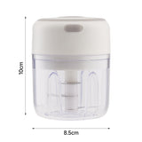 White 30W Electric Wireless Kitchen Garlic Chopper