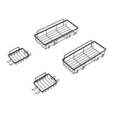 Black 4Pcs No Drill Shower Caddy Set with Wall Stickers