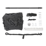 Dark Grey Garden Hanging Canvas Hammock Swing Chair