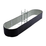 Anthracite 320cm Oval Shaped Galvanized Steel Raised Garden Bed