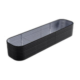 320cm Anthracite Oval Shaped Galvanized Steel Raised Garden Bed