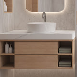 Modern Counter Round White Bathroom Sink Art Basin
