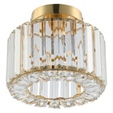 Gold Round 23x18cm Crystal LED Ceiling Light