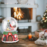 Santa Claus Snowball Music Box Christmas Ornament