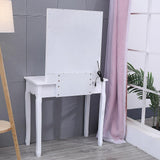 Makeup Dressing Table Stool Set with Square Led Mirror