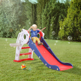 Blue and Red Folding Plastic Slide for Kids