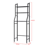 3 Tier Over the Toilet Bathroom Storage Space Holder Stand, Black