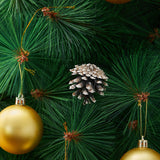 30 Pieces Christmas Tree Hanging Ornament Set Real Pine Cone Dyed with White Paint