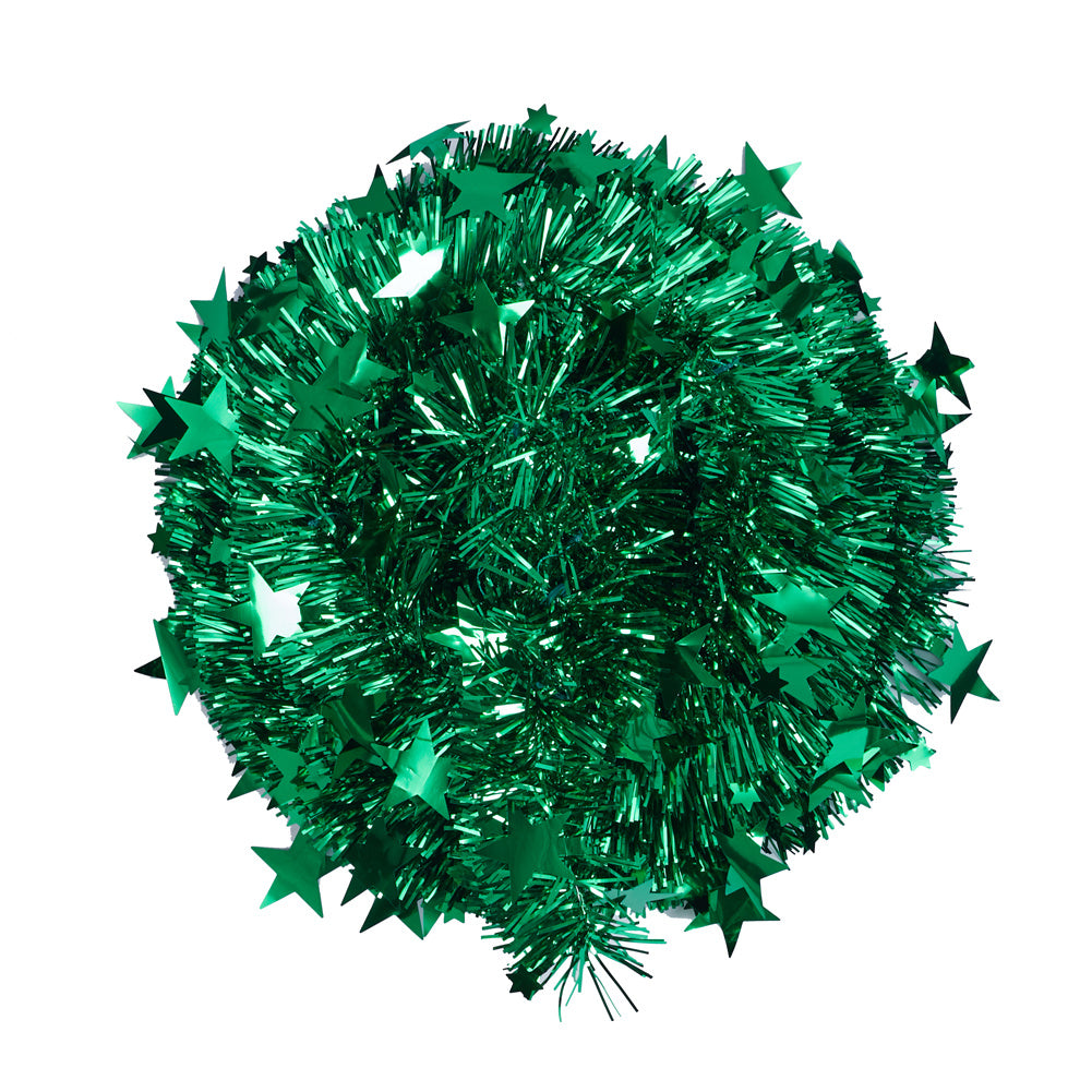 Green Collapsible Pop Up Tinsel Christmas Tree with Base 1.2M