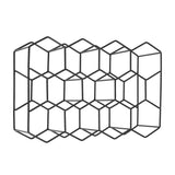 Black Metal Countertop Hexagon Wine Rack