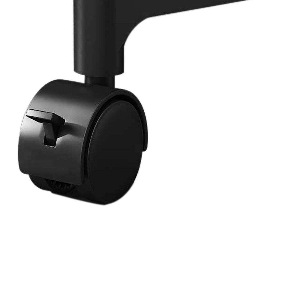 Double Rod Metal Clothes Rack with Laundry Basket