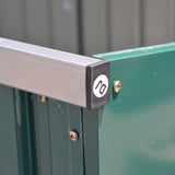 Steel Trash Can Recycle Bin Enclosure Storage Shed, Green