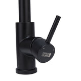 Swivel Kitchen Mixer Tap Dual Spout with Pull Down Sprayer and Pot Filler,Black and Golden