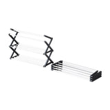 Black Foldable 3 Tier Metal Shoe Rack