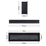 50 Inch LED Recessed Wall Mounted Freestanding Electric Fireplace 5120 BTU Heater 12 Flame Colors