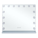 White Frameless Hollywood LED Lighted Cosmetic Mirror