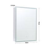 Rectangular Wall Mount Mirror Cabinet with LED Light