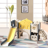 Kids Playset with Slide Basket Hoop Indoor Playground