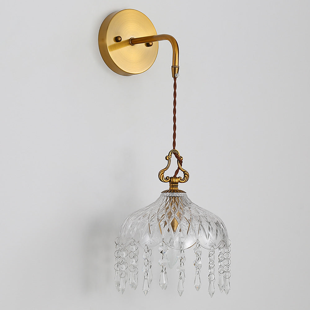 51.5cm Single Light Glass Wall Sconce