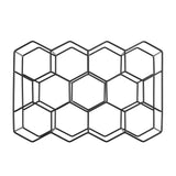 Black Metal Countertop Hexagon Wine Rack