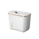Pearl White 22cm Kitchen Bathroom Hanging Waste Bin with Lid